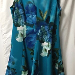 Calvin Klein Blue floral fit and flare Size 14